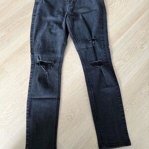 Old Navy Women's Distressed Charcoal Skinny Jeans